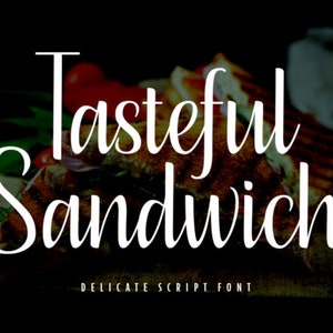 Elegante carattere scritto a mano - Tasteful Sandwich OTF per inviti, loghi, biglietti e marchi