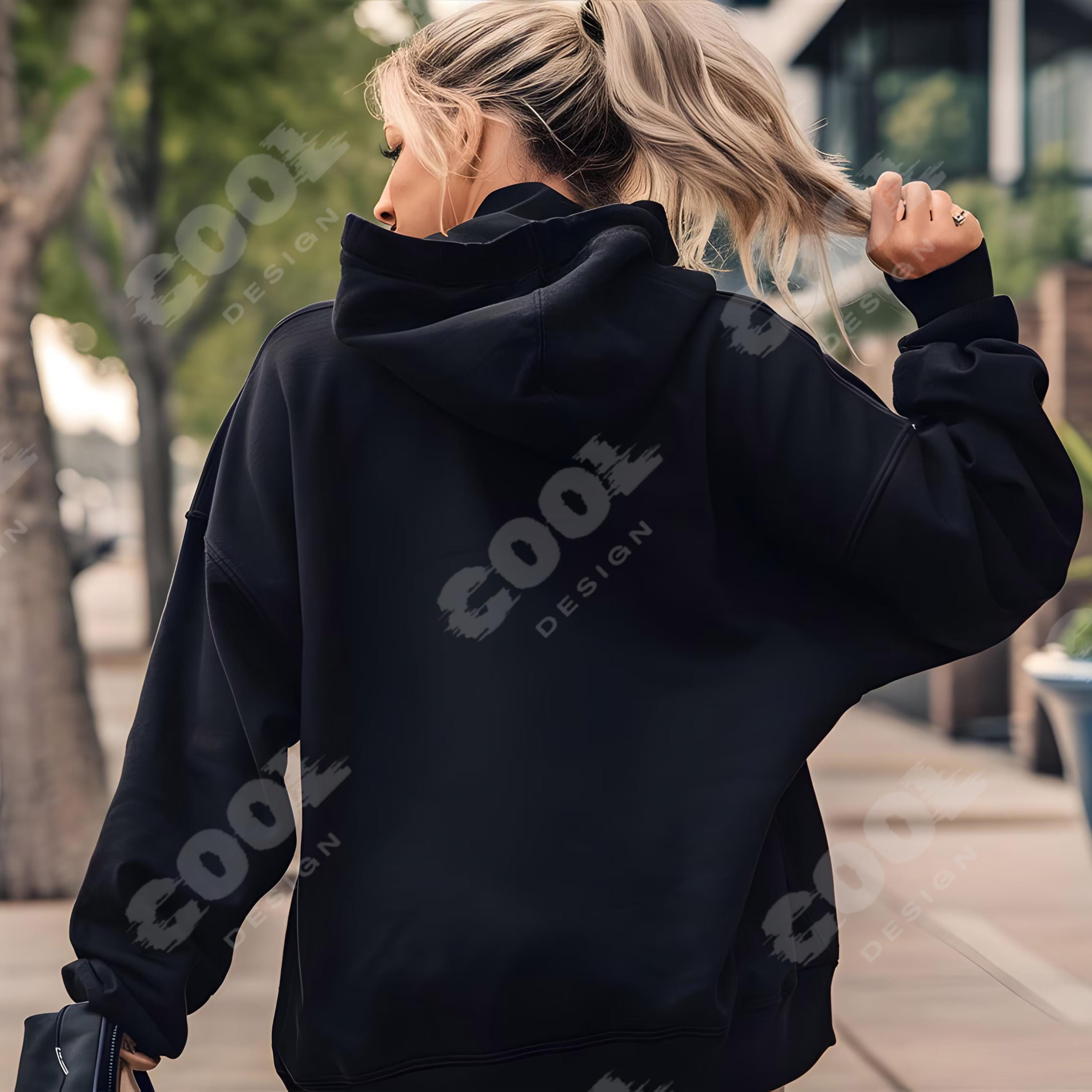 Gildan 18500 Black Hoodie Mockup Bundle: 16 High-res Files, Front