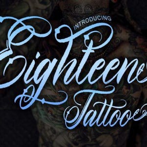 Gothic Blackletter Tattoo Font: Eighteen Script for Punk, Metal & Calligraphy Designs