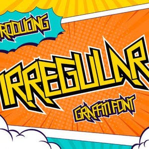 Irregular Graffiti Font: Bold Display Typeface (OTF/TTF)