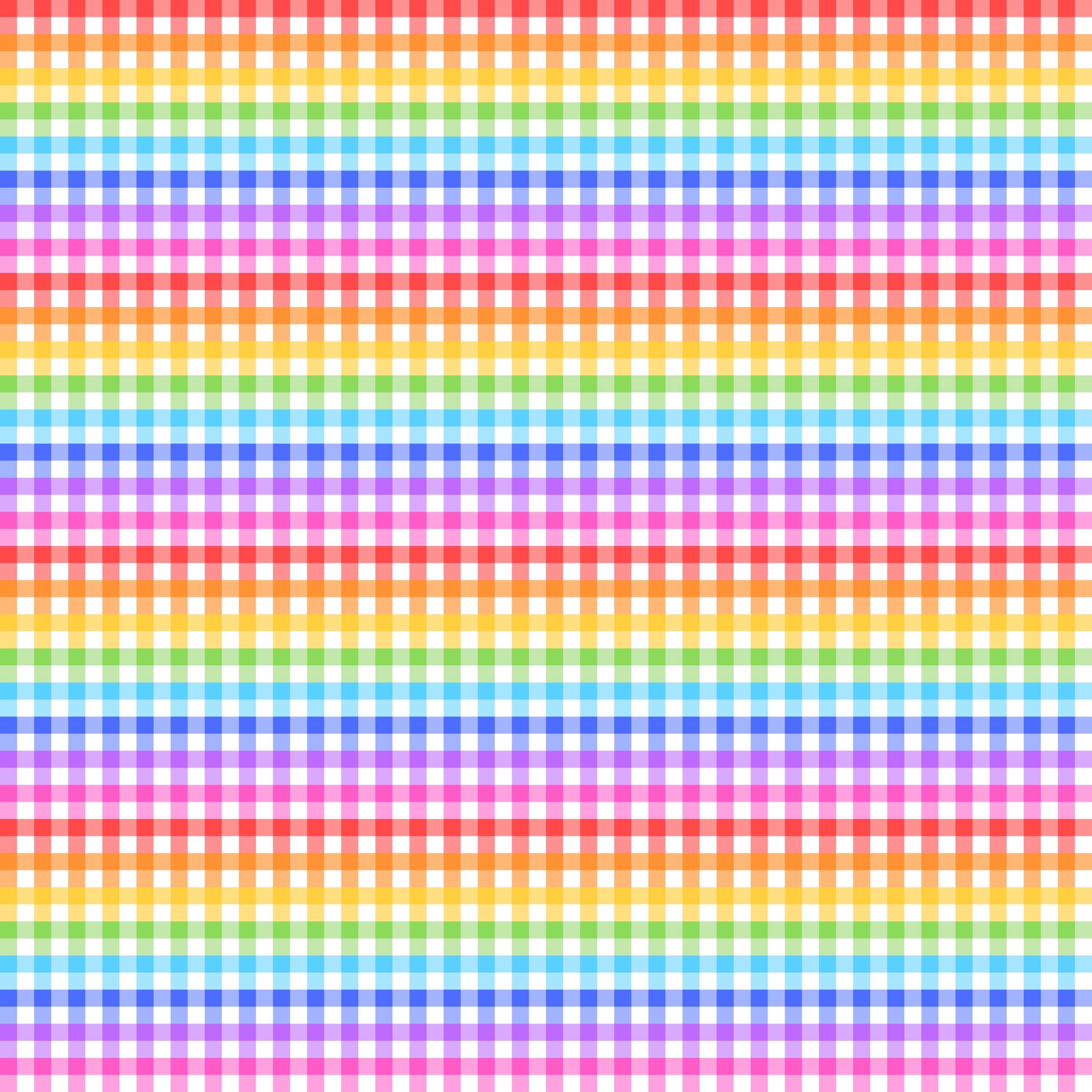 Rainbow Gingham Seamless Pattern Digital Download - Etsy