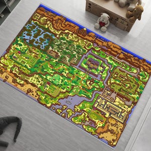 Legend Of Zelda-kleed, Zelda-kleed, Zelda-kaartkleed, Legend Of Zelda-gamekunstkaartmat, gamekaart-decor, Zelda-kunst, cadeaus gamer, gameroomkleed,
