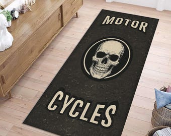 Motortapijt: fluwelen loper met 3D-print, katoenen antislipbasis