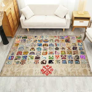 Monster Hunter Rug, Monster Rug, Hunter Rug, Anime Carpet, Game Room Rug,Anime Rug,Gaming Rug,Kids Room Decor,Gift for Gamer,Game Room Decor