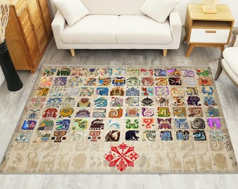 Monster Hunter Rug: Anime Game Room Carpet