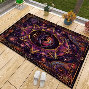 777 Teppich, 777 Ritualteppich,Meditationsteppich,Mystischer Teppich,Tarotteppich,Aura Engel Nummer 777