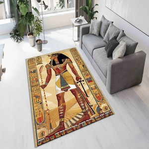 Anubis Rug: Ancient Egypt Home Decor, Custom Room Accent
