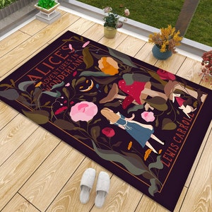 Alice in Wonderland Rug: Non-Slip Fairytale Kids Room Decor