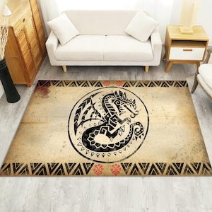 Monster Hunter Rug, Monster Rug, Hunter Rug, Anime Carpet, Game Room Rug,Anime Rug,Gaming Rug,Kids Room Decor,Gift for Gamer,Game Room Decor