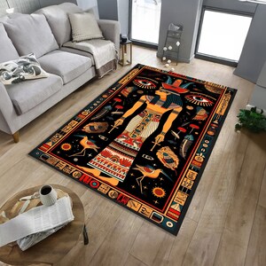 Anubis Rug: Egyptian God Home Decor, Ancient Egypt Theme