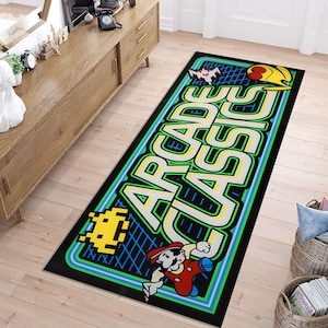 Retro Arcade Rug: Classic Game Room Decor