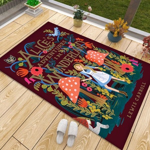 Alice in Wonderland Rug: Non-Slip Fairytale Kids Room Decor