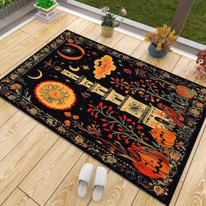 Halloween Rug, Pumpkin Rug, Horror Themed Rug, Halloween Party Rug, Halloween Gift, Halloween Ghost Rug, Ghost Rug, Halloween Decor Gift