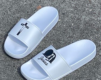 Sandalias personalizadas de Jesús, crucifixión, zapatos de resurrección, regalo de Pascua y Navidad.