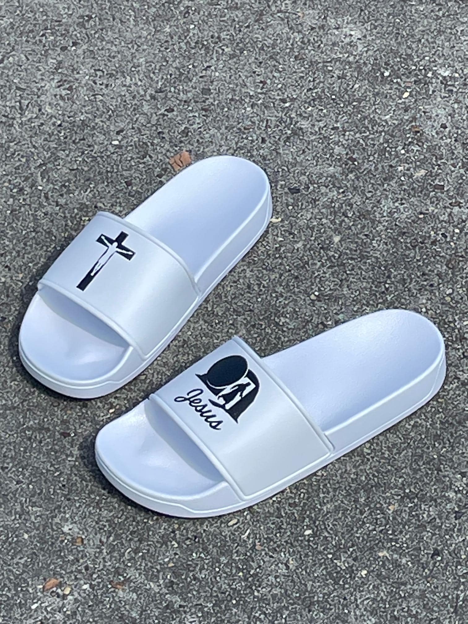 white jesus sandals