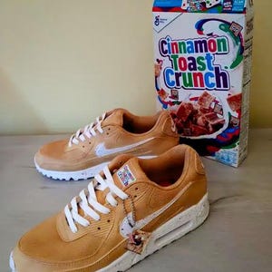 Custom Air Max 90, airbrushed painted custom, cereal shoes