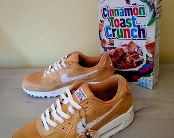 Custom Air Max 90, airbrushed painted custom, cereal shoes