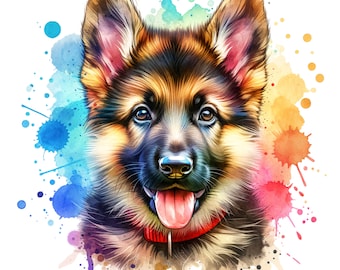 5 German Shepherd Puppies Clipart, High Quality Clipart in JPG Format #german shepherd #Puppies