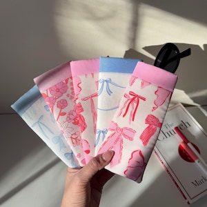 Bow Glasses Case, Soft Fabric Glasses Pouch, Sunglasses Case, Glasses Sleeve, Eyeglasses Holder, Cute Glasses Case, Glasses Case for