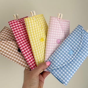 Gingham Glasses Case, Soft Fabric Glasses Pouch, Sunglasses Case, Glasses Sleeve, Eyeglasses Holder, Cute Glasses Case, Glasses Case for