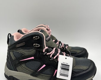 Women's Size 10, Gray High Top Hikers w/ Black Accents & a Touch of Pink