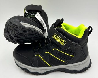 Size 13 Small Kid black and Yellow High Top Hikers