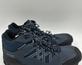 Size 13 Mens Navy Hikers with Ankle Support, Black Accents and Sole