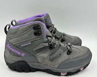 Women's Size 9, Gray High Top Hikers with Purple Accents and Rugged Tread