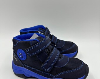 Toddler 11.5, High Top Dark Blue Hikers w/ Hook and Loop Strap, Rubber Toe Cap