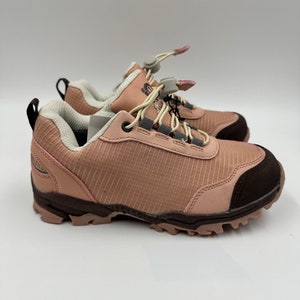 Big Kid Size 3, Light Pink Hikers w/ Rugged Sole and Synch Elastic Laces