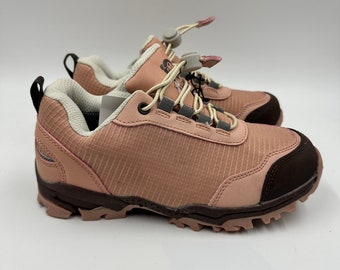 Big Kid Size 3, Light Pink Hikers w/ Rugged Sole and Synch Elastic Laces