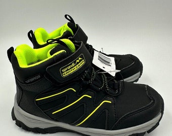 Size 13 Small Kid black and Yellow High Top Hikers