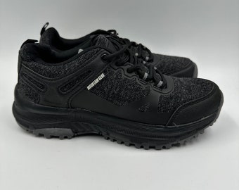 Women's Size 6, Black Low Top Hikers with Rugged Tread and Gray Accents