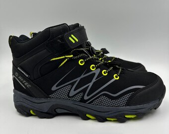 Women's Size 7, High Top Black and Gray Hikers w/ Lime Green Accents