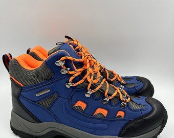 Men's Size 12, Blue and Orange High Top Hikers w/ Rugged Rubber Heel and Toe Cap