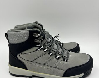 Women's Size 7.5, High Top Gray and Black Hikers w/ Rugged Toe Cap, Heel Cover