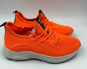 Women's Size 6.5, Bright Orange Sneaker with Foam Sole for Ultimate Comfort