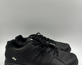 Chaussures de sport basses Work pour hommes, taille 11, entièrement noires, talon épais