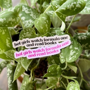 hot girls watch formula one and read books sticker image 1