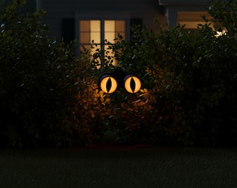 MINI Creepy Glowing Eyes Halloween Decoration - Remote Control, Timer, Battery Powered, Place Anywhere!