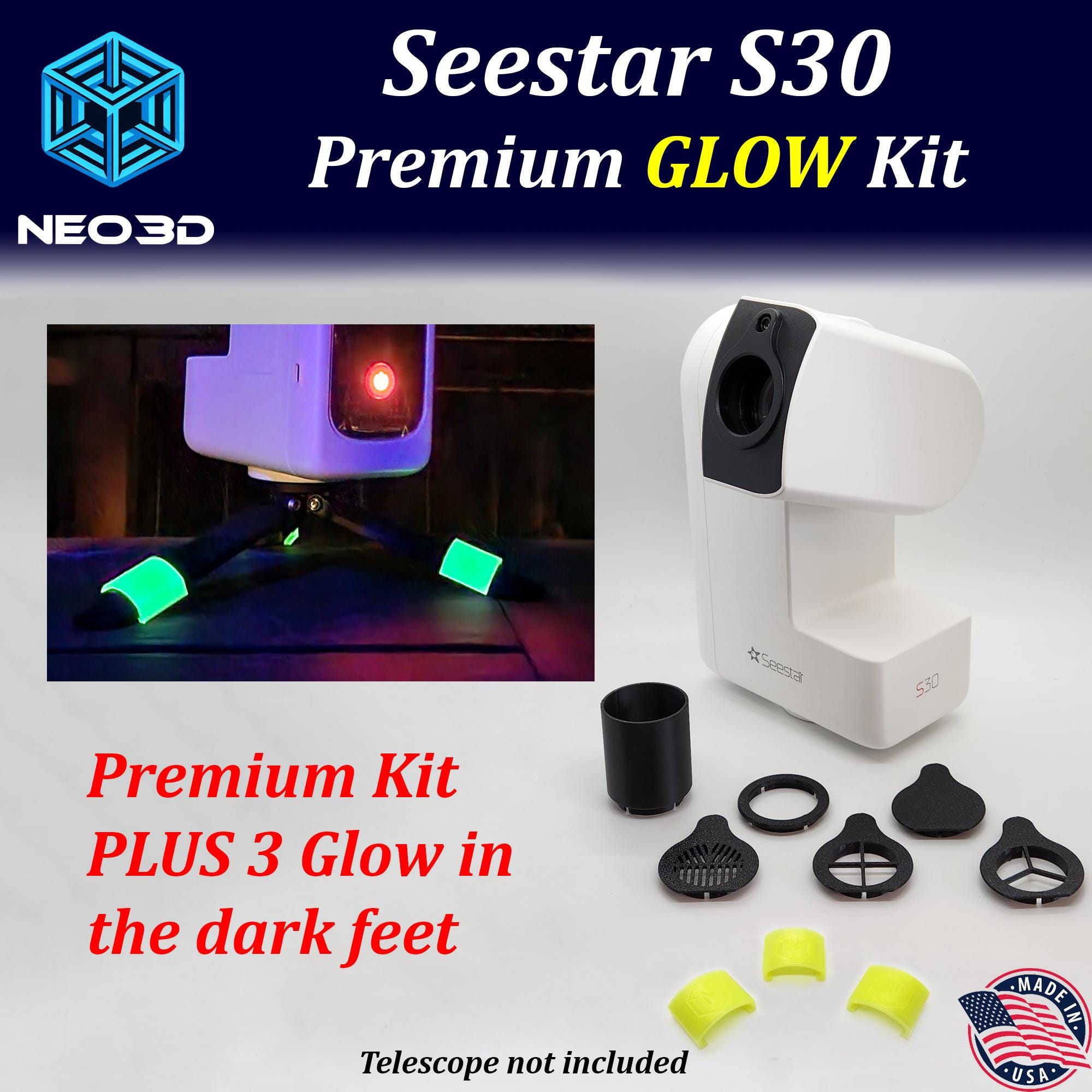 ZWO Seestar S30 Accessory Kits: Dew Shield, 1.25