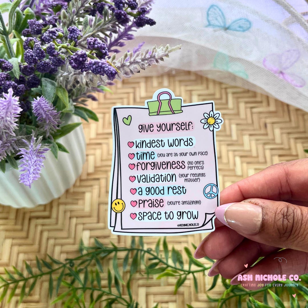 Self Remind Sticker Self-love Reminder Vinyl Sticker: Mental Health, Journal, Planner - Etsy