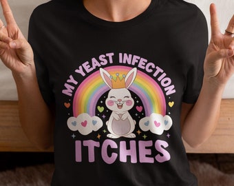 Camiseta con picazón por la infección por hongos, camiseta divertida e inapropiada, camiseta con humor ofensivo, idea de regalo vergonzosa