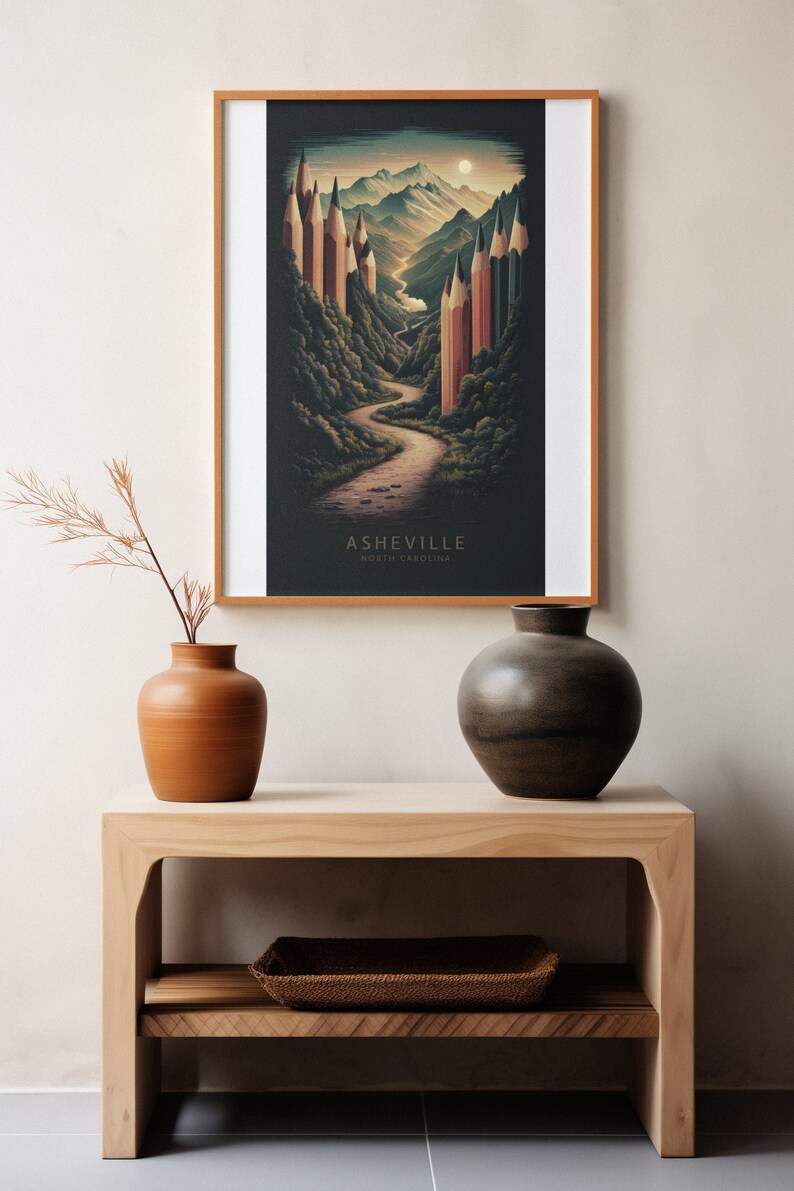 Asheville Print, North Carolina Asheville Poster, Asheville Wall Decor