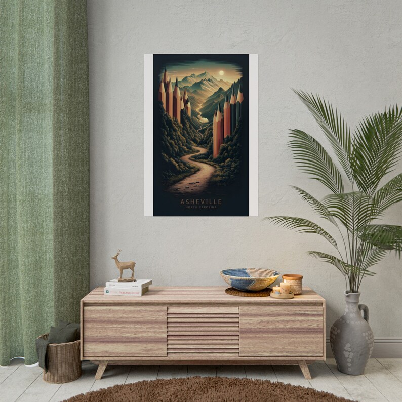 Asheville Print, North Carolina Asheville Poster, Asheville Wall Decor