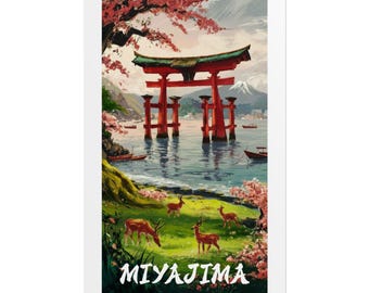 Miyajima Poster, Miyajima Print, Travel Poster, Japan Poster, Miyajima Wall Art, Miyajima Poster, Asia Poster