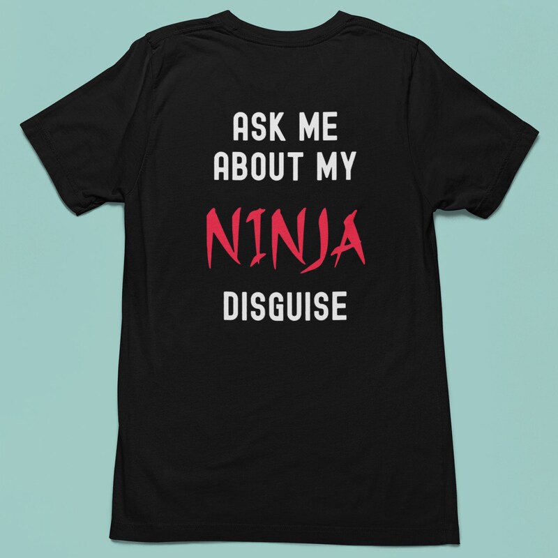 T-shirt Ninja "Ask Me About My Ninja" - Unisexe Enfant - 100% Coton - Neuf