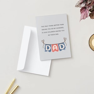 Carte imprimable pour la fête des pères Carte papa à eux Carte pour les fêtes Impression à la maison Modèles de carte à téléchargement numérique Carte PDF