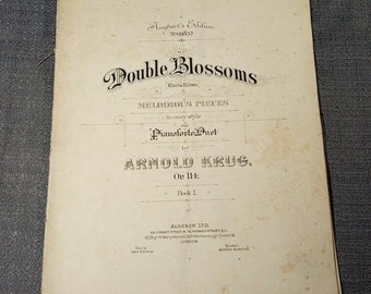Antique Sheet Music Augener's Edition #6933a Double Blossoms Op 114, London 1902