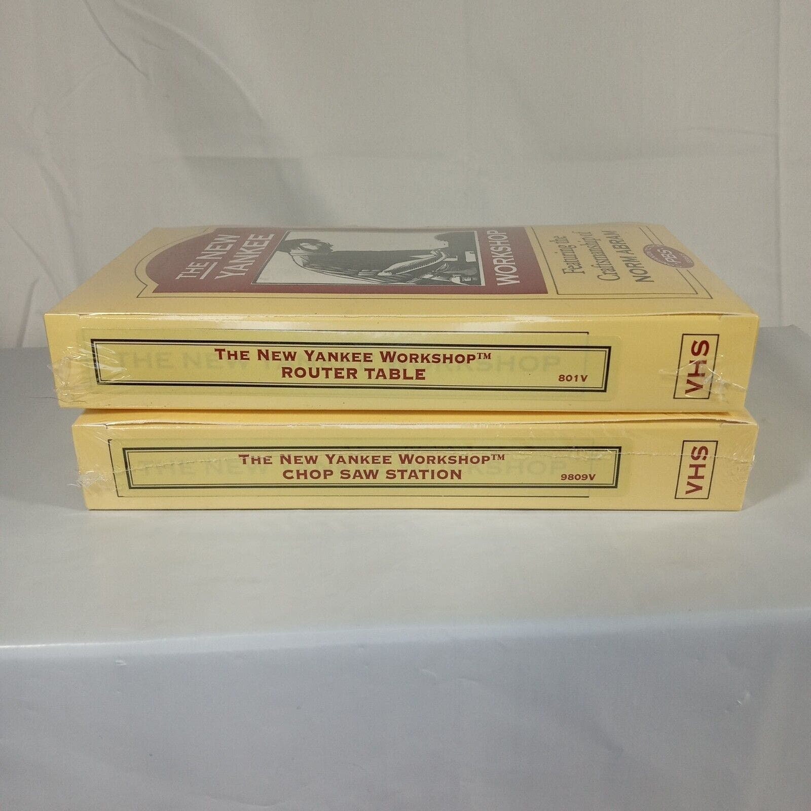 New Yankee Lot of 2 VHS Tapes Sealed Chop Saw Station, Router